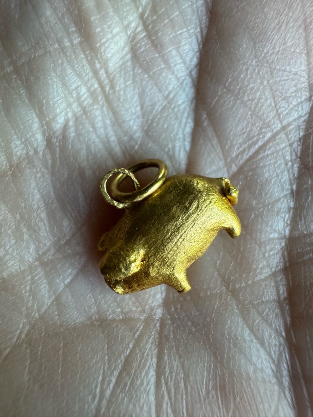 24k Gold Pig Charm Pendant